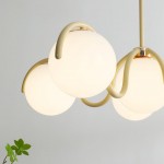 Mian Modern Curve Glass Globe Chandelier
