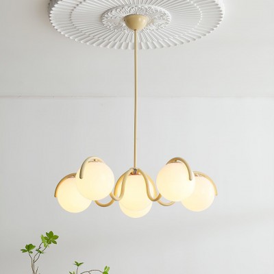 Mian Modern Curve Glass Globe Chandelier Mian Modern Curve Glass Globe Chandelier