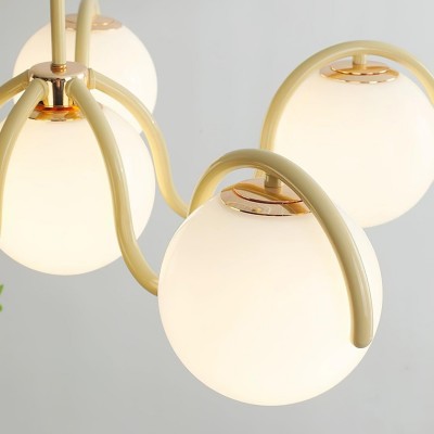Mian Modern Curve Glass Globe Chandelier Mian Modern Curve Glass Globe Chandelier