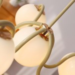 Mian Modern Curve Glass Globe Chandelier