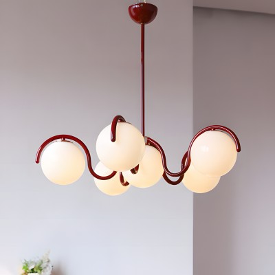 Mian Modern Curve Glass Globe Chandelier Mian Modern Curve Glass Globe Chandelier