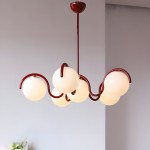 Mian Modern Curve Glass Globe Chandelier