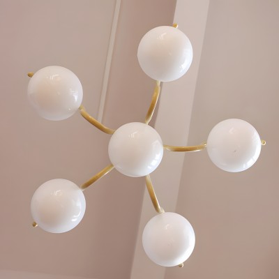 Mian Modern Curve Glass Globe Chandelier Mian Modern Curve Glass Globe Chandelier