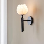 Reedway Farmhouse Alabaster Flower Wall Sconce Reedway Farmhouse Alabaster Flower Wall Sconce
