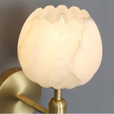 Reedway Farmhouse Alabaster Flower Wall Sconce Reedway Farmhouse Alabaster Flower Wall Sconce