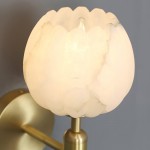 Reedway Farmhouse Alabaster Flower Wall Sconce Reedway Farmhouse Alabaster Flower Wall Sconce