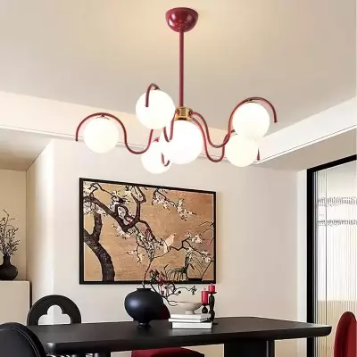 Mian Modern Curve Glass Globe Chandelier Mian Modern Curve Glass Globe Chandelier