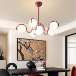 Mian Modern Curve Glass Globe Chandelier