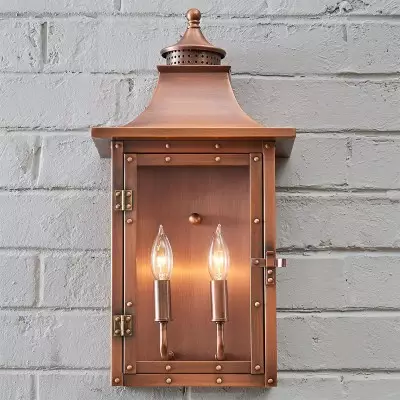 Orynth Vintage Solid Brass Wet Rated Lantern Sconce Orynth Vintage Solid Brass Wet Rated Lantern Sconce