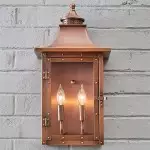 Valor Rustic Metal Double White Glass Wall Sconce