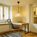 John Retro Etched Stripes Glass Pendant Light