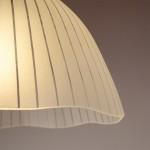 John Retro Etched Stripes Glass Pendant Light