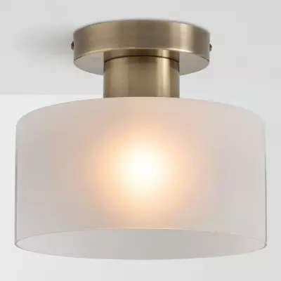Bewish Minimalist Frosted Glass Round Semi Flush Ceiling Light Bewish Minimalist Frosted Glass Round Semi Flush Ceiling Light