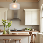 Bewish ‎Minimalist Frosted Glass Round Semi Flush Ceiling Light