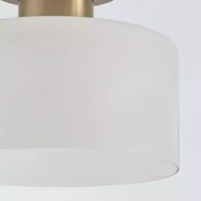Bewish Minimalist Frosted Glass Round Semi Flush Ceiling Light Bewish Minimalist Frosted Glass Round Semi Flush Ceiling Light