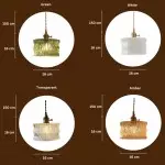 Roslyn Retro Stained Ribbed Glass Pendant Light