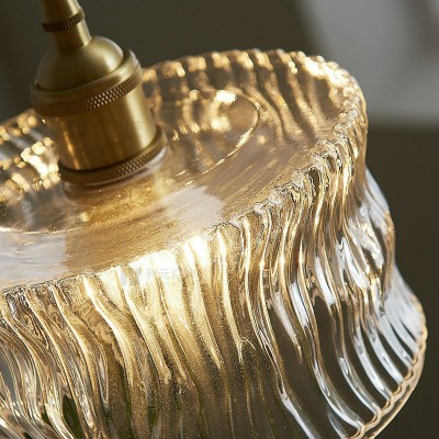 Roslyn Retro Stained Ribbed Glass Pendant Light Roslyn Retro Stained Ribbed Glass Pendant Light