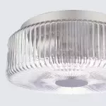 Weston Modern Ribbed Frosted Glass Round Ceiling Light