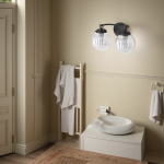 Briar Rustic Cooper Ribbed Glass Globe Sconce