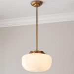 Kronle Schoolhouse Milky White Glass Pendant Light