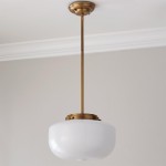 Kronle Schoolhouse Milky White Glass Pendant Light