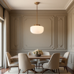 Kronle Schoolhouse Milky White Glass Pendant Light