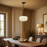 Kronle Schoolhouse Milky White Glass Pendant Light