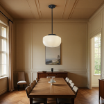Kronle Schoolhouse Milky White Glass Pendant Light