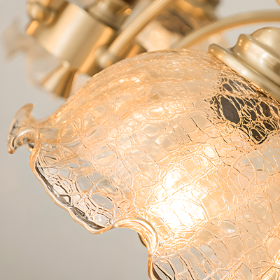 Erin French Country Crack Flower Glass Chandelier Erin French Country Crack Flower Glass Chandelier