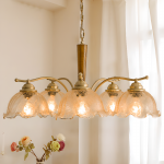 Jock French Gold Wagon Wheel Candle-Shaped Metal Chandelier