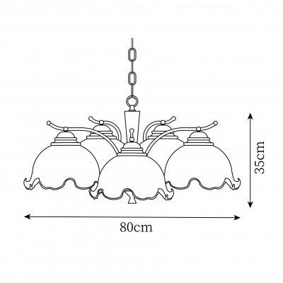 Erin French Country Crack Flower Glass Chandelier Erin French Country Crack Flower Glass Chandelier