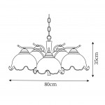 Erin French Country Crack Flower Glass Chandelier