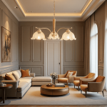 Erin French Country Crack Flower Glass Chandelier