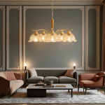 Erin French Country Crack Flower Glass Chandelier