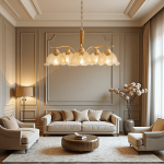 Erin French Country Crack Flower Glass Chandelier