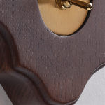 Poulsen Rustic Wood Amber Round Glass Wall Light