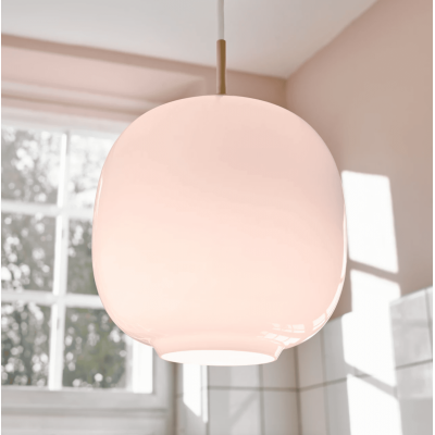 Louis Cream Stained Glass Globe Pendant Light
