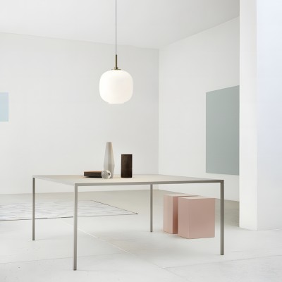 Louis Cream Stained Glass Globe Pendant Light