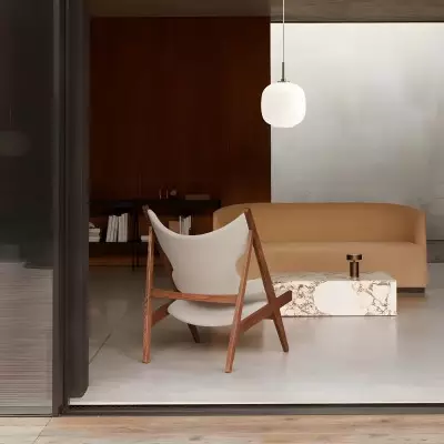 Louis Cream Stained Glass Globe Pendant Light