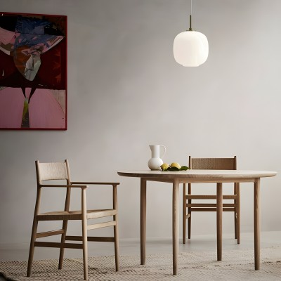 Louis Cream Stained Glass Globe Pendant Light