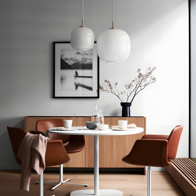 Louis Cream Stained Glass Globe Pendant Light