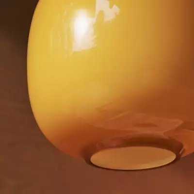 Louis Cream Stained Glass Globe Pendant Light