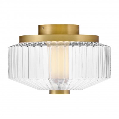 Ellsworth Farmhouse Ribbed Glass Semi Flush Mount Ceiling Light Ellsworth Farmhouse Ribbed Glass Semi Flush Mount Ceiling Light