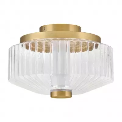 Ellsworth Farmhouse Ribbed Glass Semi Flush Mount Ceiling Light Ellsworth Farmhouse Ribbed Glass Semi Flush Mount Ceiling Light