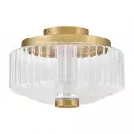 Ellsworth Farmhouse Ribbed Glass Semi Flush Mount Ceiling Light