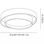 Melady Nordic Irregular Double-Layer Circular Ceiling Light