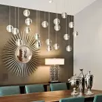 Scandinavian Glass Globe Cluster Staircase Chandelier Scandinavian Glass Globe Cluster Staircase Chandelier