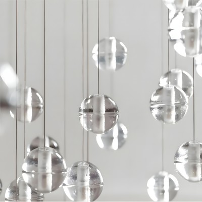 Scandinavian Glass Globe Cluster Staircase Chandelier Scandinavian Glass Globe Cluster Staircase Chandelier
