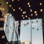 Scandinavian Glass Globe Cluster Staircase Chandelier Scandinavian Glass Globe Cluster Staircase Chandelier