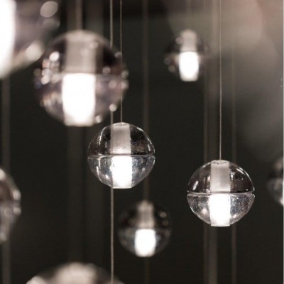 Scandinavian Glass Globe Cluster Staircase Chandelier Scandinavian Glass Globe Cluster Staircase Chandelier